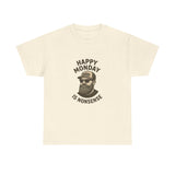 Stylish Unisex Cotton Tee - 'Happy Monday is Nonsense' image 2