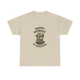 Stylish Unisex Cotton Tee - 'Happy Monday is Nonsense' image 1